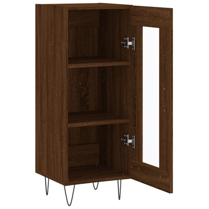 Buffet Chêne marron 34,5x34x90 cm Bois d'ingénierie - Photo n°6