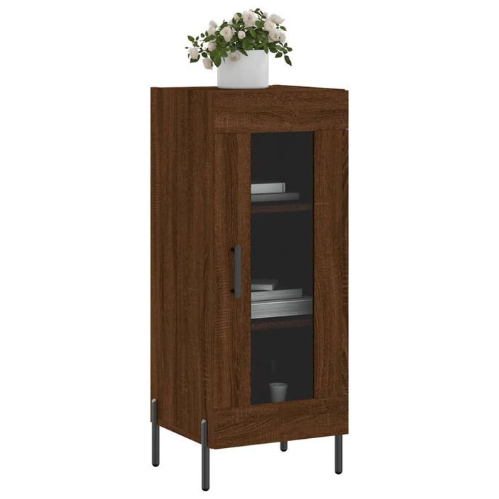 Buffet Chêne marron 34,5x34x90 cm Bois d'ingénierie - Photo n°3