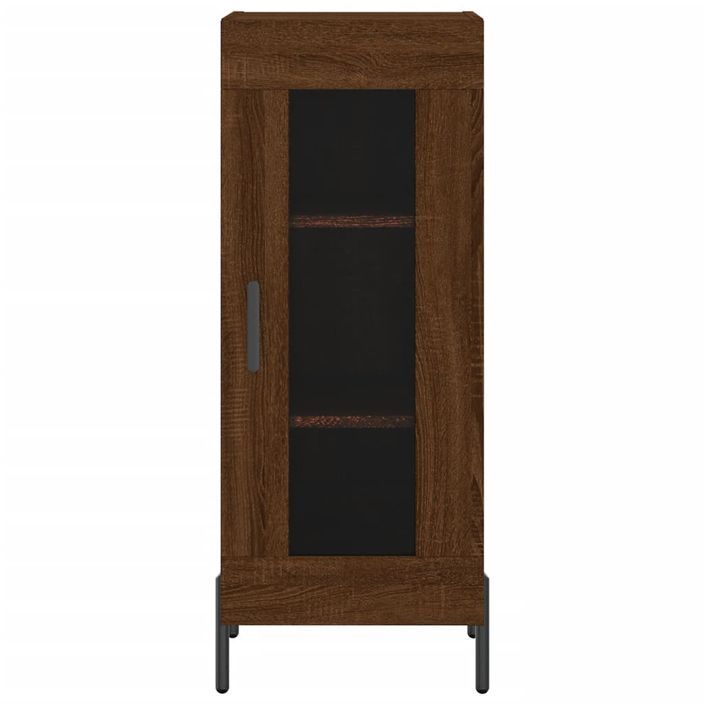 Buffet Chêne marron 34,5x34x90 cm Bois d'ingénierie - Photo n°5