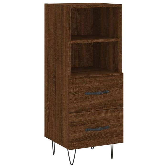 Buffet Chêne marron 34,5x34x90 cm Bois d'ingénierie - Photo n°1