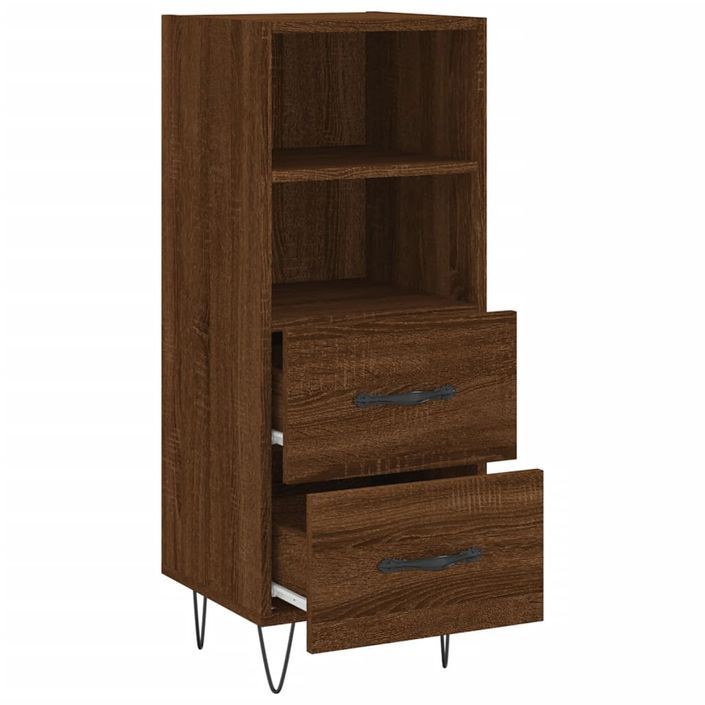 Buffet Chêne marron 34,5x34x90 cm Bois d'ingénierie - Photo n°5