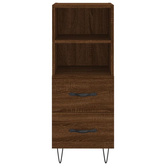 Buffet Chêne marron 34,5x34x90 cm Bois d'ingénierie - Photo n°6