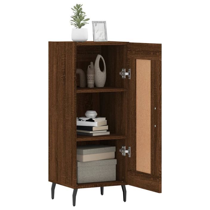 Buffet Chêne marron 34,5x34x90 cm Bois d'ingénierie - Photo n°4