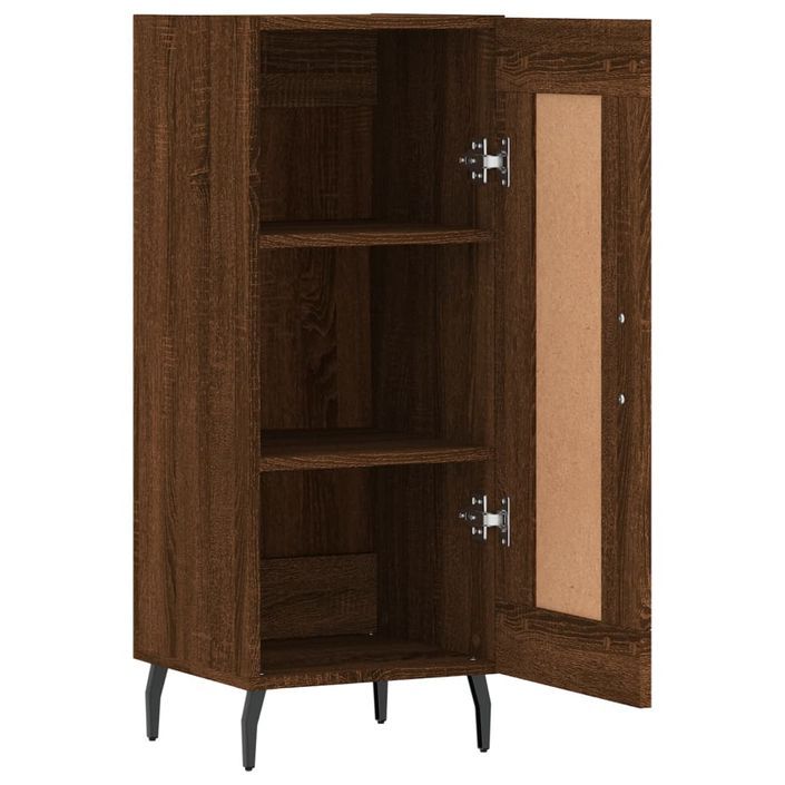 Buffet Chêne marron 34,5x34x90 cm Bois d'ingénierie - Photo n°6