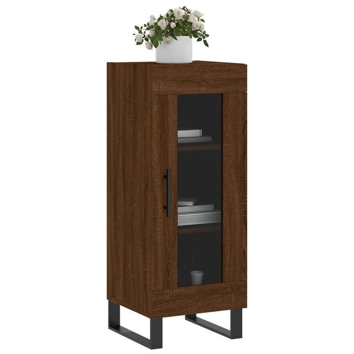 Buffet Chêne marron 34,5x34x90 cm Bois d'ingénierie - Photo n°3