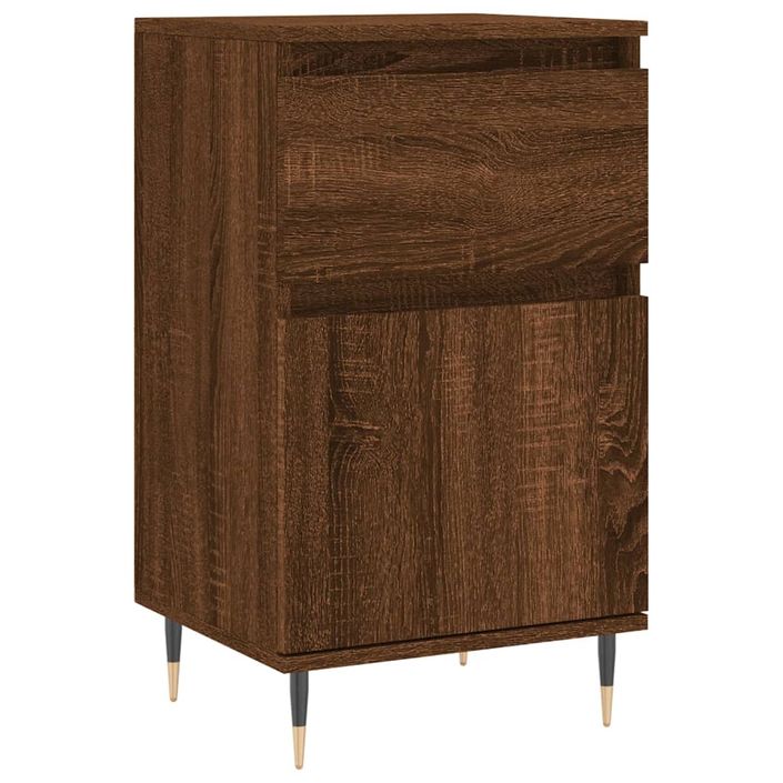 Buffet chêne marron 40x35x70 cm bois d'ingénierie - Photo n°1