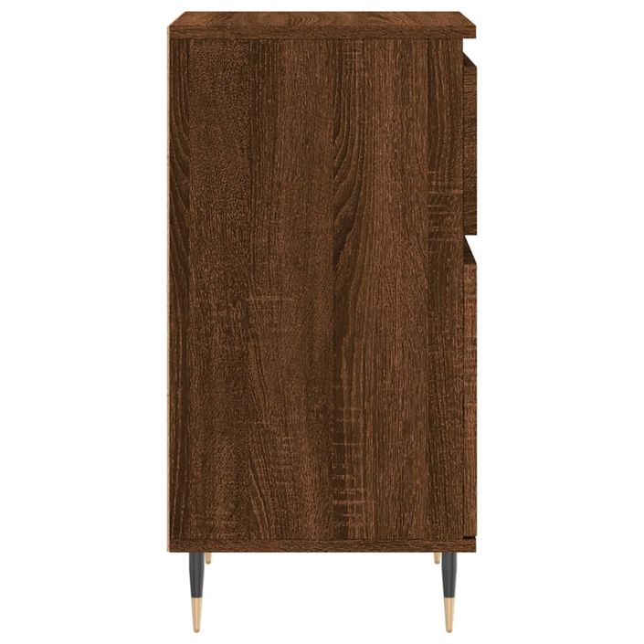 Buffet chêne marron 40x35x70 cm bois d'ingénierie - Photo n°7