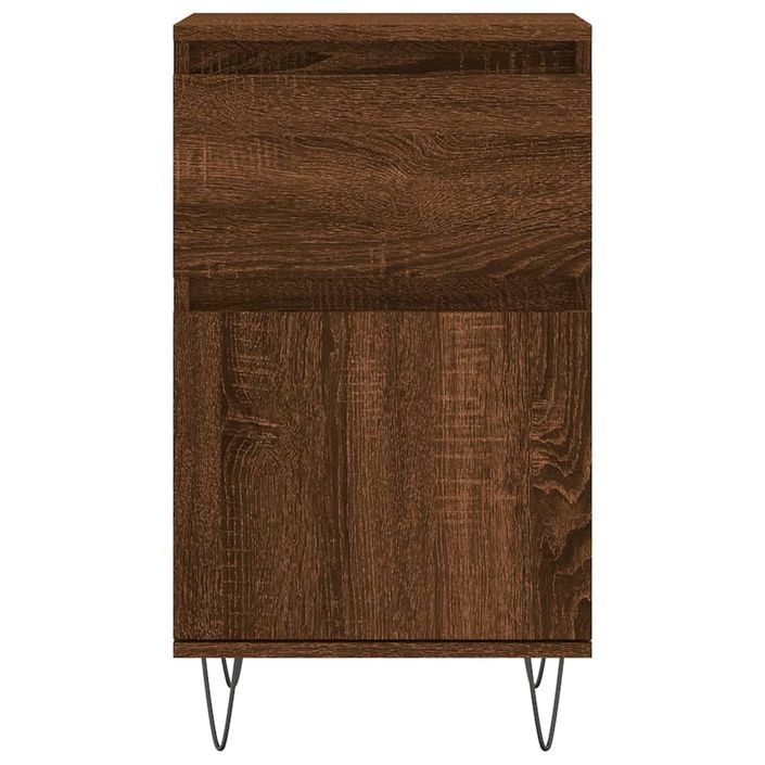 Buffet chêne marron 40x35x70 cm bois d'ingénierie - Photo n°5