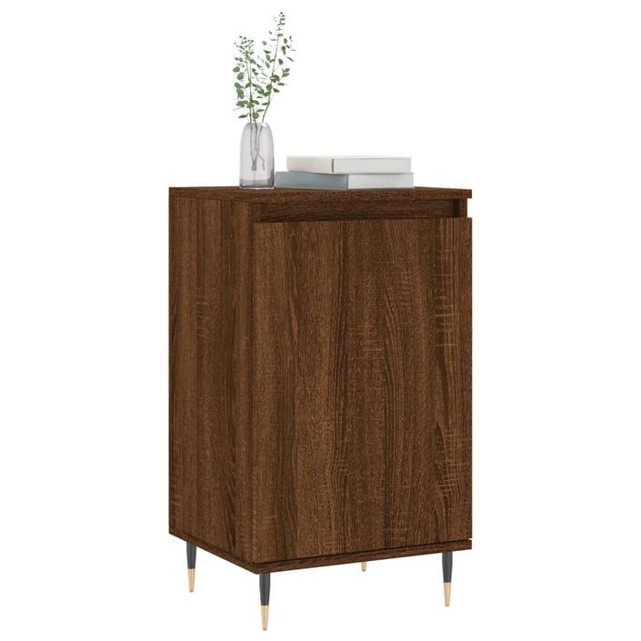 Buffet chêne marron 40x35x70 cm bois d'ingénierie - Photo n°3