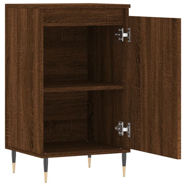 Buffet chêne marron 40x35x70 cm bois d'ingénierie - Photo n°6