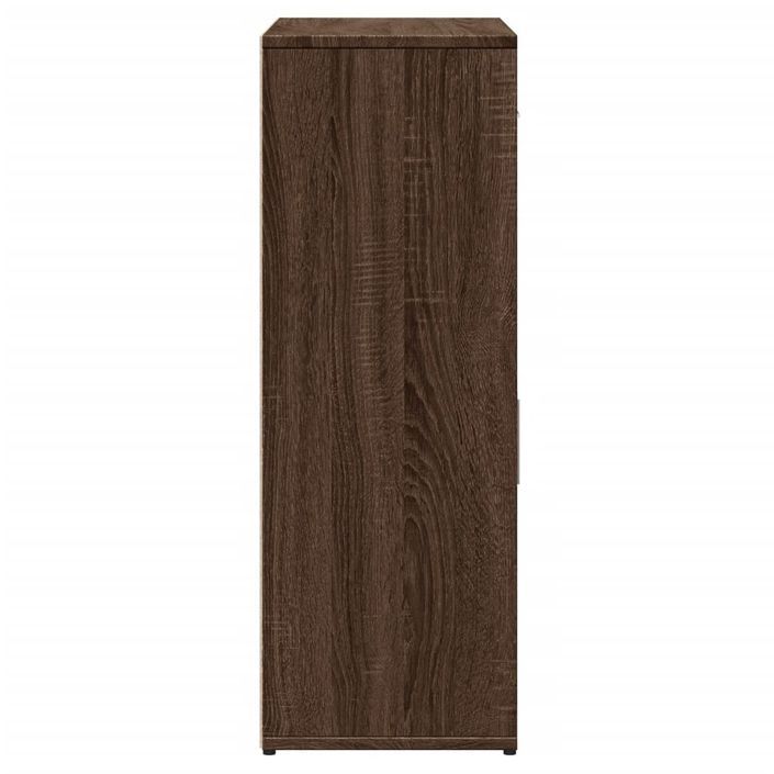 Buffet chêne marron 60x30x84 cm bois d'ingénierie - Photo n°6