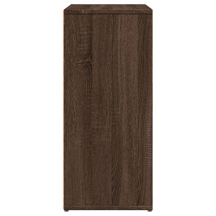 Buffet chêne marron 60x31x70 cm bois d'ingénierie - Photo n°6