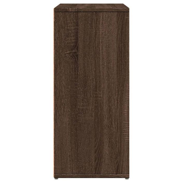 Buffet chêne marron 60x31x70 cm bois d'ingénierie - Photo n°6