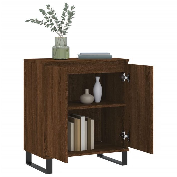 Buffet Chêne marron 60x35x70 cm Bois d'ingénierie - Photo n°4