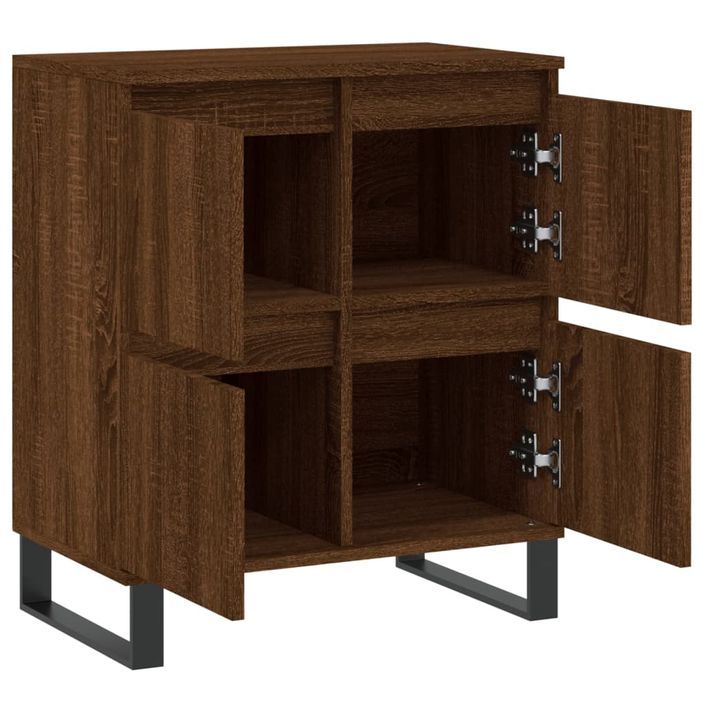 Buffet Chêne marron 60x35x70 cm Bois d'ingénierie - Photo n°6