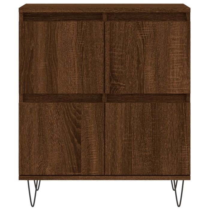 Buffet Chêne marron 60x35x70 cm Bois d'ingénierie - Photo n°5