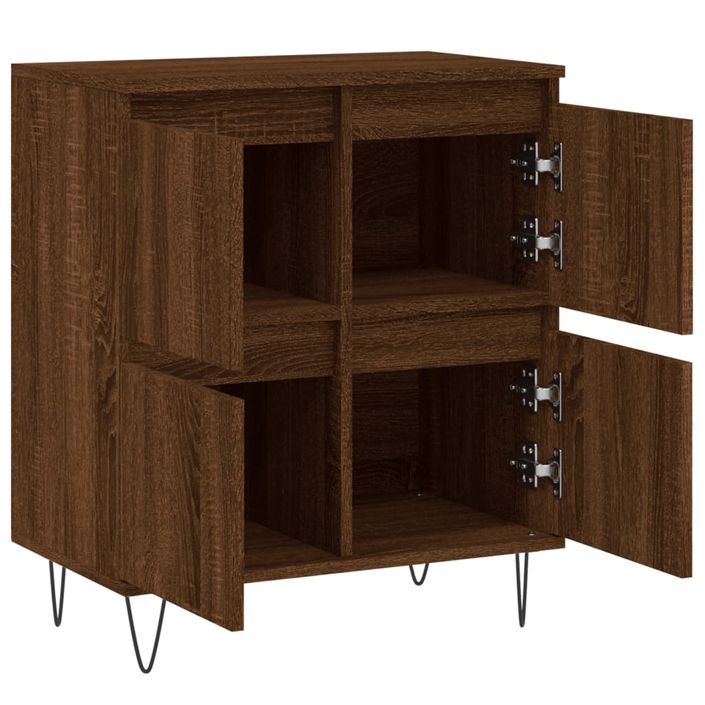 Buffet Chêne marron 60x35x70 cm Bois d'ingénierie - Photo n°6