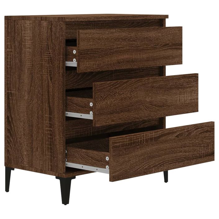 Buffet Chêne marron 60x35x70 cm Bois d'ingénierie - Photo n°7