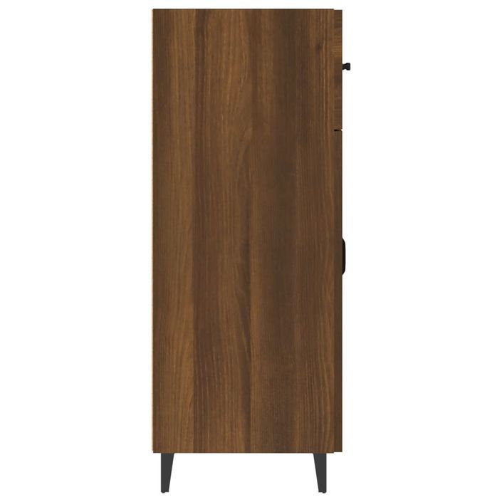 Buffet Chêne marron 69,5x34x90 cm Bois d'ingénierie - Photo n°6