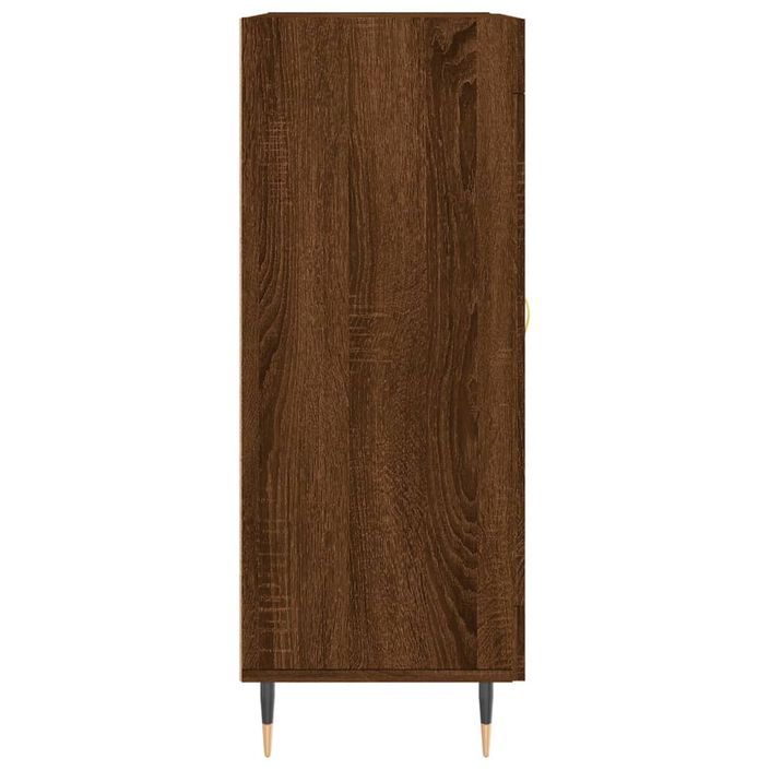 Buffet chêne marron 69,5x34x90 cm bois d'ingénierie - Photo n°7