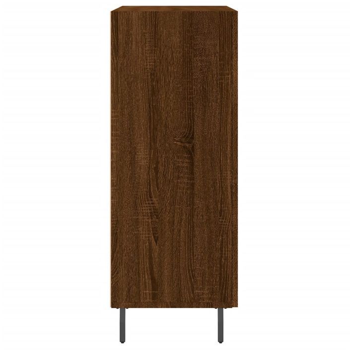 Buffet chêne marron 69,5x34x90 cm bois d'ingénierie - Photo n°7