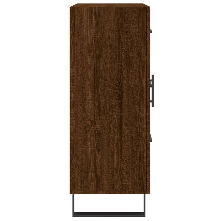 Buffet chêne marron 69,5x34x90 cm bois d'ingénierie - Photo n°7