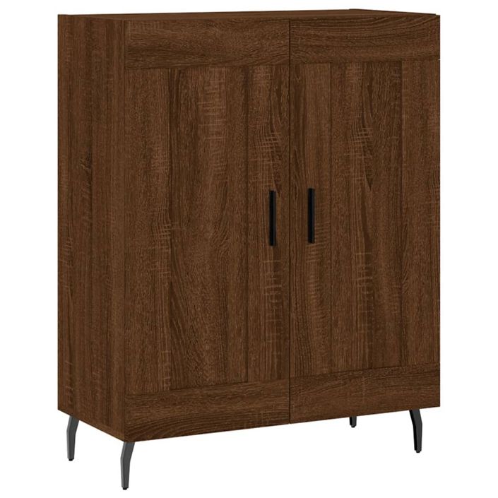 Buffet chêne marron 69,5x34x90 cm bois d'ingénierie - Photo n°1