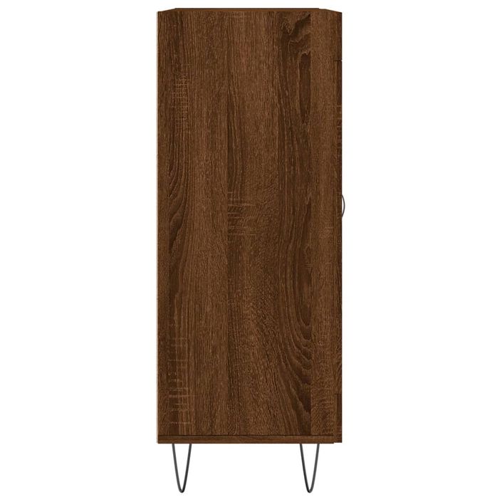 Buffet chêne marron 69,5x34x90 cm bois d'ingénierie - Photo n°7