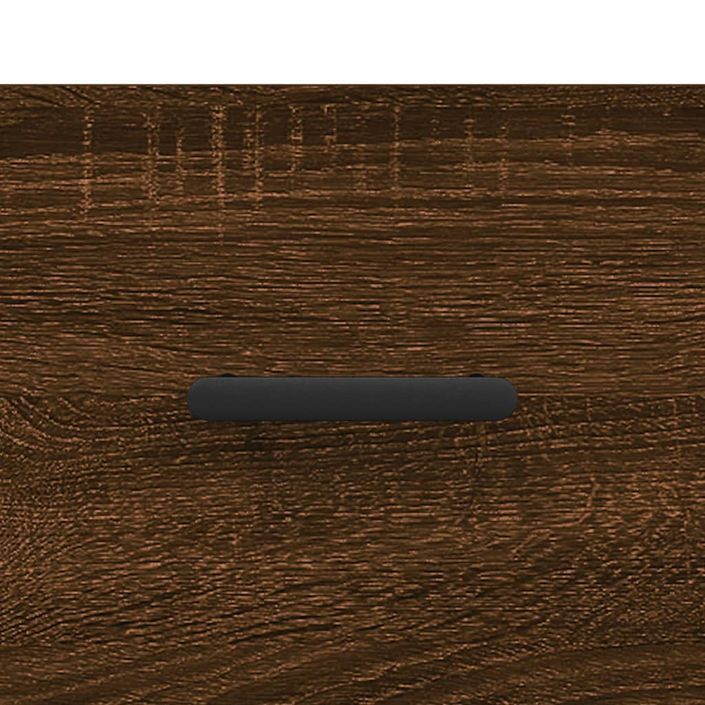 Buffet chêne marron 69,5x34x90 cm bois d'ingénierie - Photo n°9