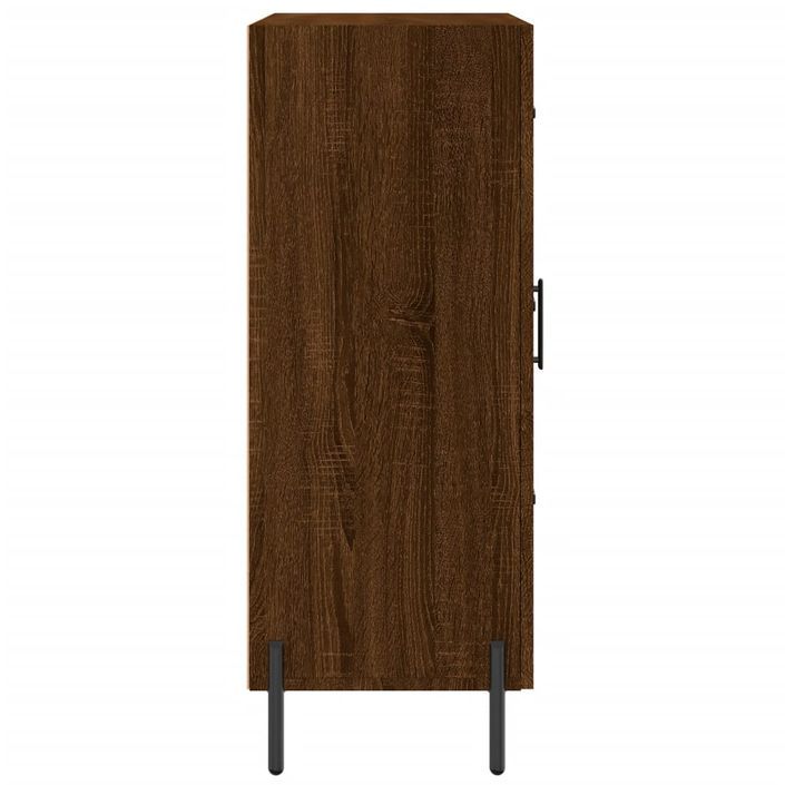 Buffet chêne marron 69,5x34x90 cm bois d'ingénierie - Photo n°7