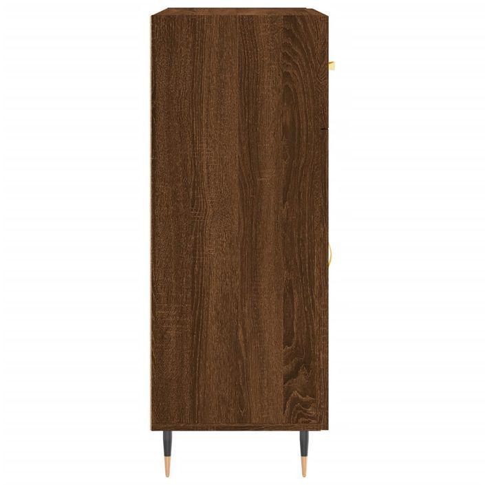 Buffet chêne marron 69,5x34x90 cm bois d'ingénierie - Photo n°7