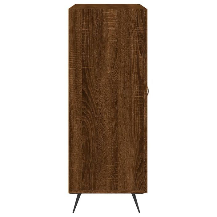 Buffet chêne marron 69,5x34x90 cm bois d'ingénierie - Photo n°7