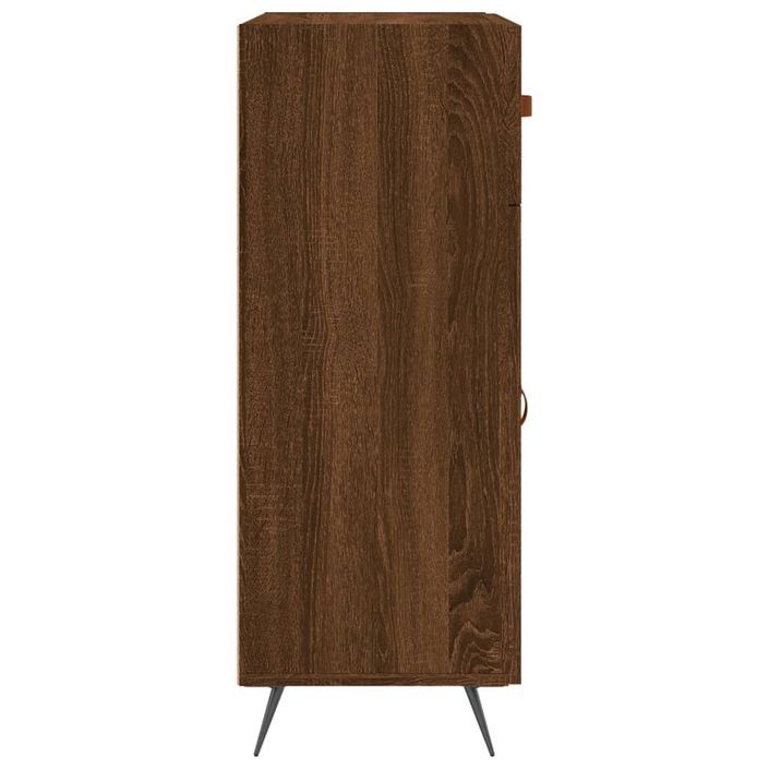 Buffet chêne marron 69,5x34x90 cm bois d'ingénierie - Photo n°7