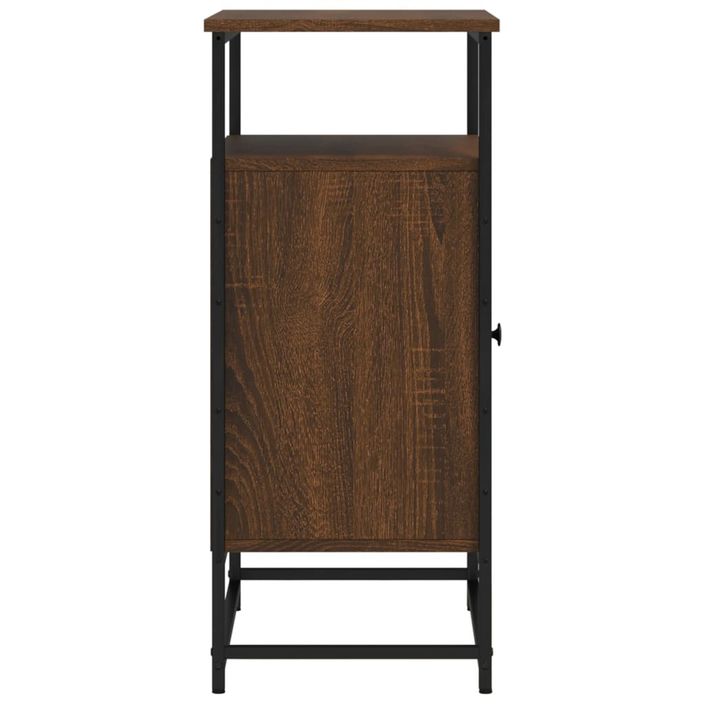 Buffet chêne marron 69x35x80 cm bois d'ingénierie - Photo n°7