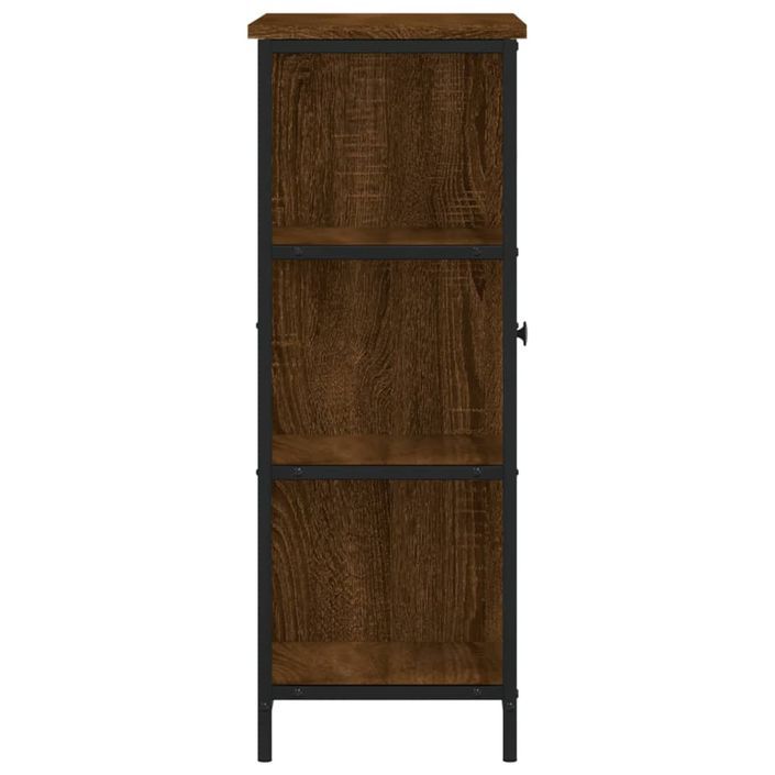 Buffet chêne marron 70x30x80 cm bois d'ingénierie - Photo n°7