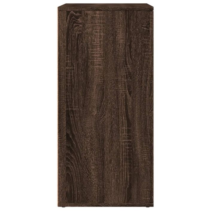 Buffet chêne marron 79x38x80 cm bois d'ingénierie - Photo n°7