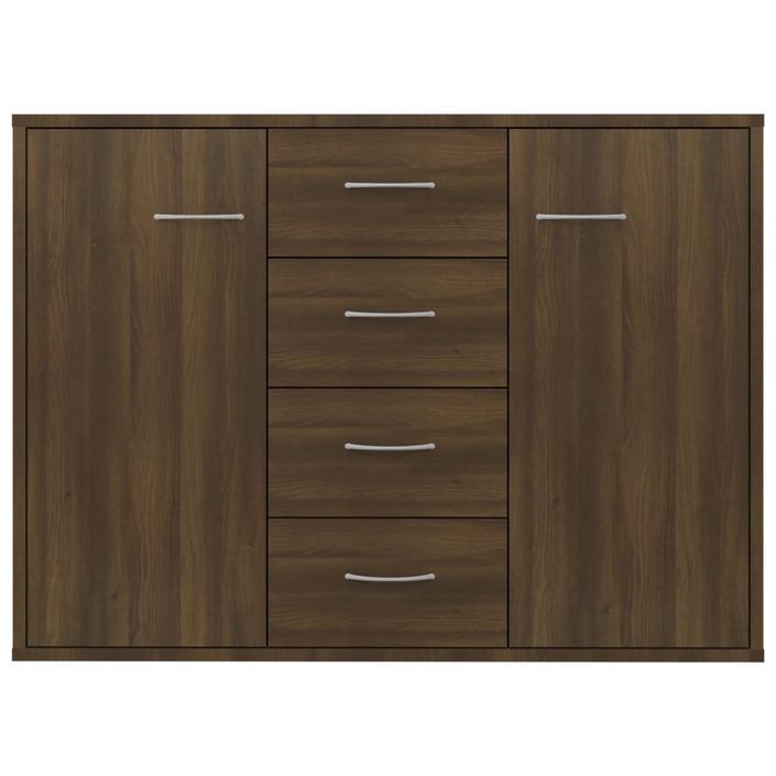 Buffet Chêne marron 88x30x65 cm Bois d'ingénierie - Photo n°4