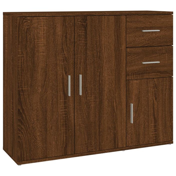 Buffet Chêne marron 91x29,5x75 cm Bois d'ingénierie - Photo n°1