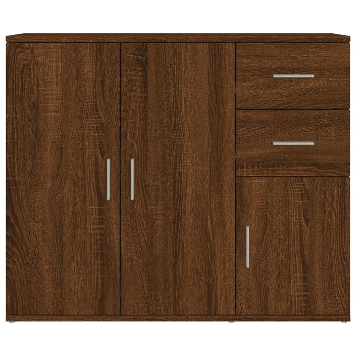 Buffet Chêne marron 91x29,5x75 cm Bois d'ingénierie - Photo n°6