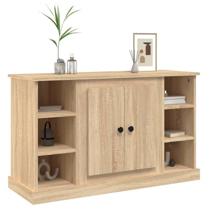 Buffet Chêne sonoma 100x35,5x60 cm Bois d'ingénierie - Photo n°4