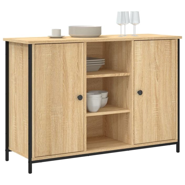 Buffet chêne sonoma 100x35x70 cm bois d'ingénierie - Photo n°3