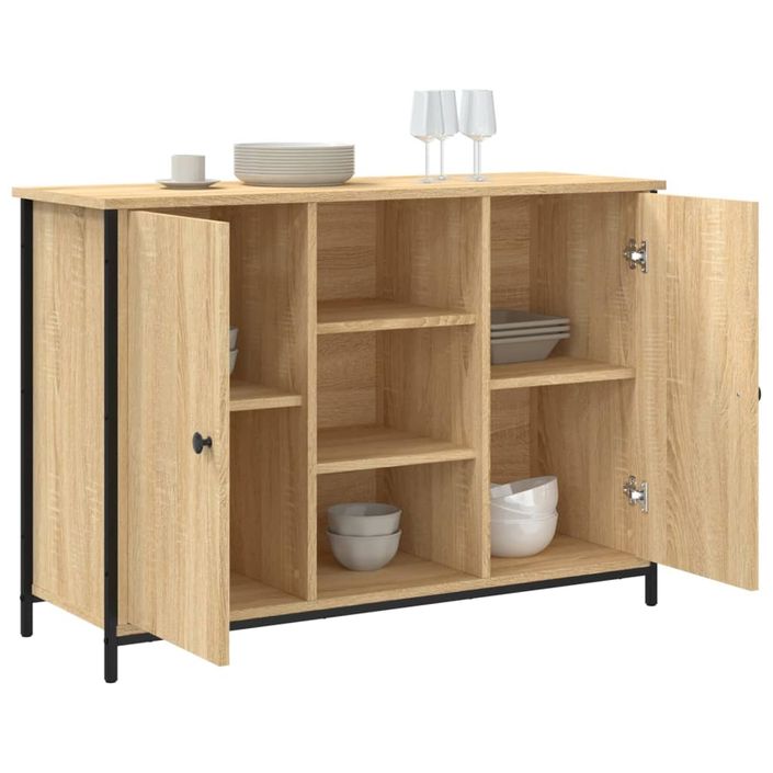 Buffet chêne sonoma 100x35x70 cm bois d'ingénierie - Photo n°4