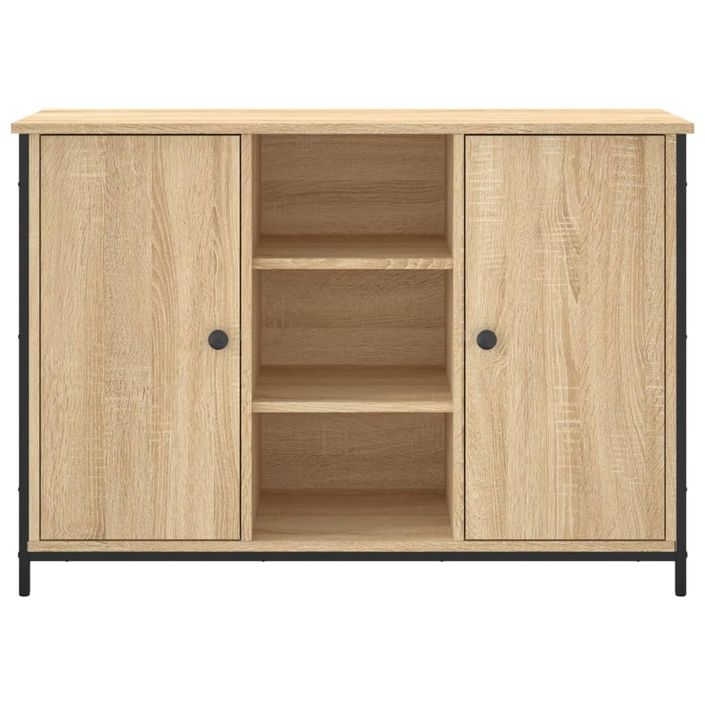 Buffet chêne sonoma 100x35x70 cm bois d'ingénierie - Photo n°6