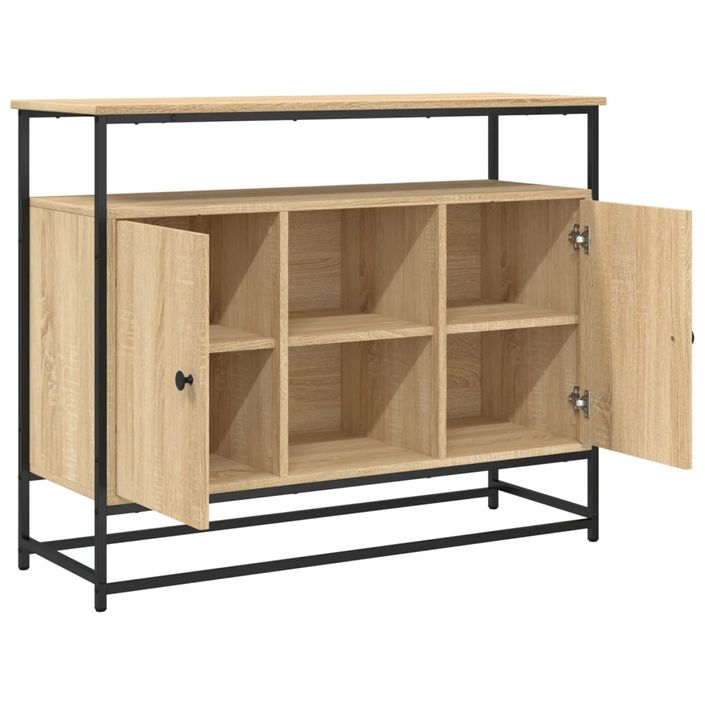 Buffet chêne sonoma 100x35x80 cm bois d'ingénierie - Photo n°5