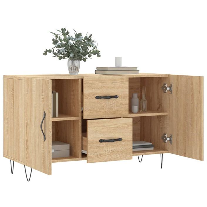 Buffet chêne sonoma 100x36x60 cm bois d'ingénierie - Photo n°4