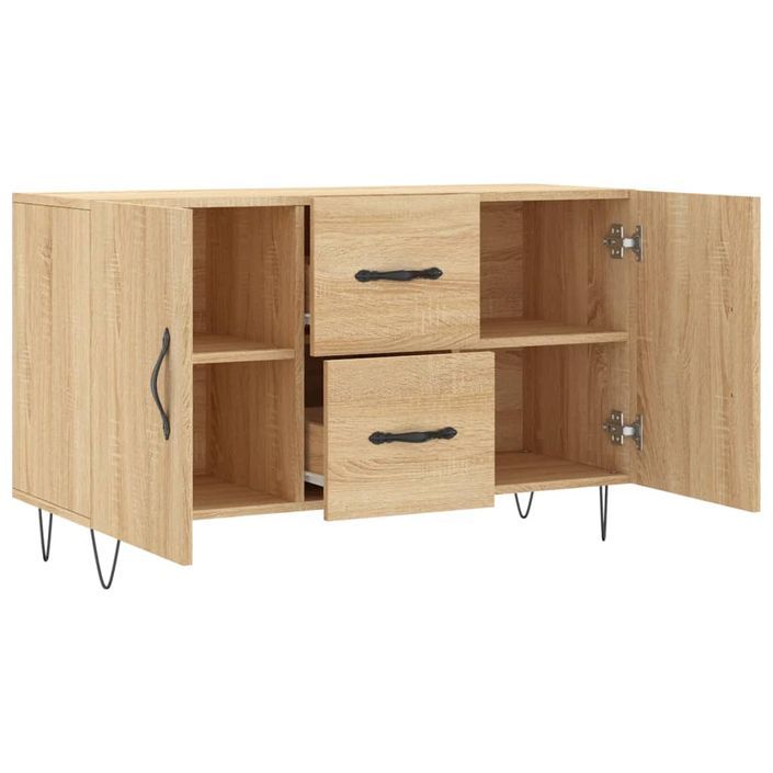 Buffet chêne sonoma 100x36x60 cm bois d'ingénierie - Photo n°5