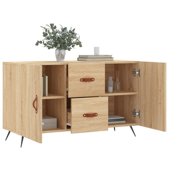 Buffet chêne sonoma 100x36x60 cm bois d'ingénierie - Photo n°4