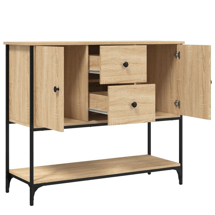 Buffet chêne sonoma 100x36x85 cm bois d'ingénierie - Photo n°5