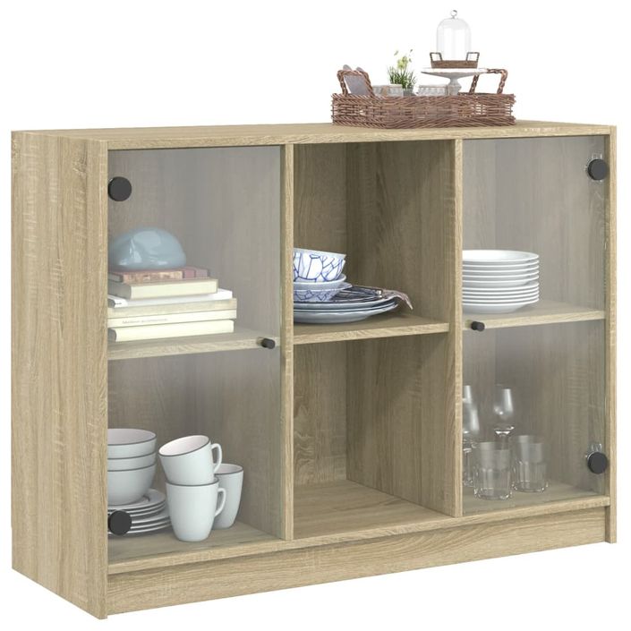 Buffet chêne sonoma 102x37x75,5 cm bois d'ingénierie - Photo n°5