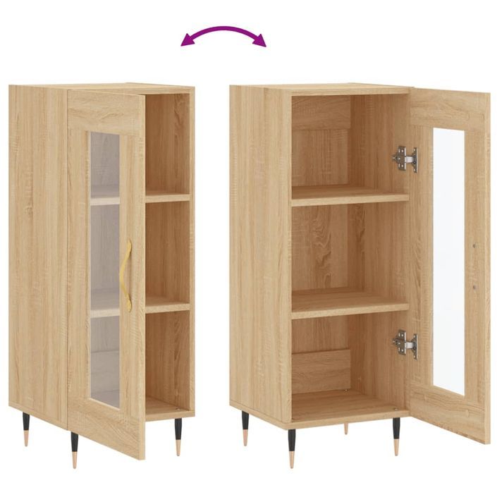 Buffet Chêne sonoma 34,5x34x90 cm Bois d'ingénierie - Photo n°9